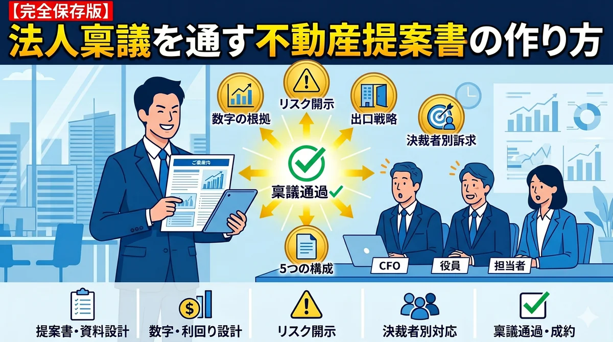 法人顧客の稟議を通す不動産提案書の作り方|決裁者が動く5つの設計ポイント