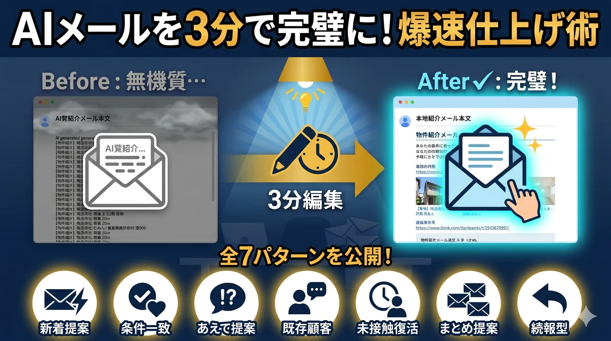 AIが作った提案メール本文を3分で仕上げる7パターン