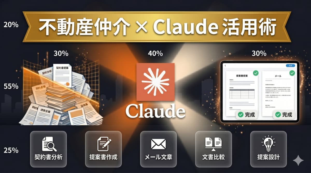不動産仲介×Claude活用術|長文契約書・提案書・要約をAnthropicAIで自動化する5つの実践法