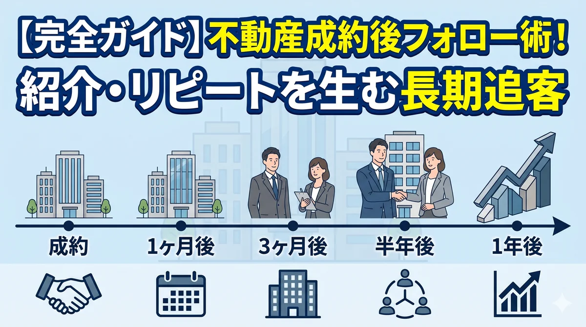 不動産 成約後フォロー 完全ガイド|法人・投資家・オーナーとの長期関係を維持して紹介・リピートを増やす【2026 年版】