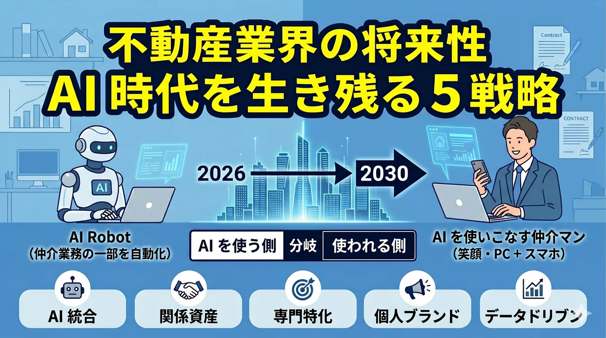 不動産業界の将来性と AI 時代の 5 戦略 アイキャッチ画像