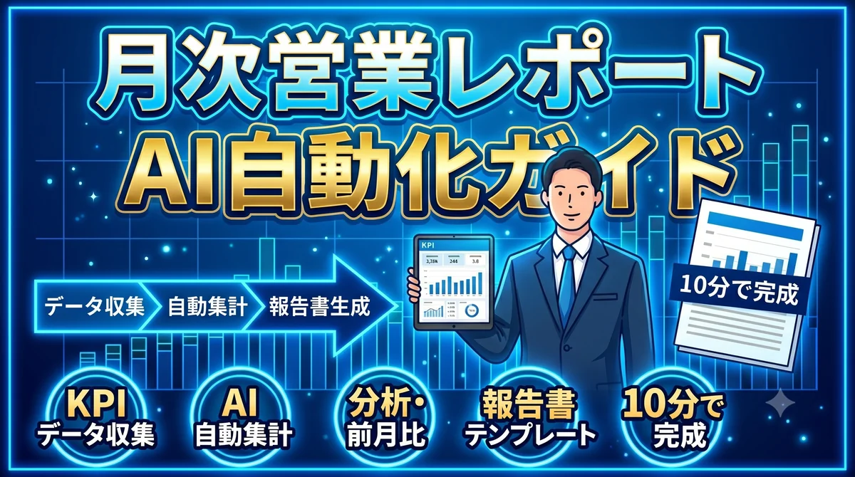 不動産仲介の月次営業レポートAI自動化ガイド