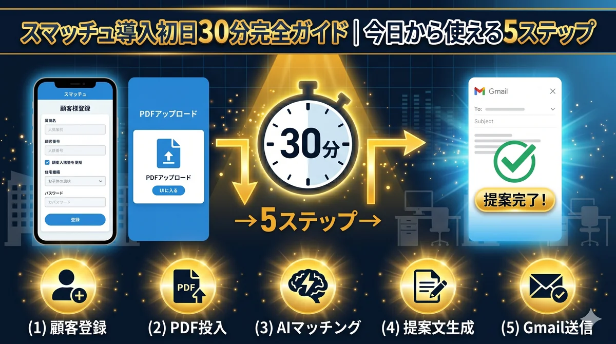 スマッチュ導入初日30分完全ガイド・今日から使える5ステップ